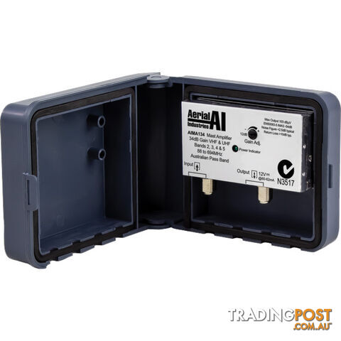 AIMA124PS 24DB VHF/UHF MASTHEAD AMP SINGLE INPUT - photo 2 of 6