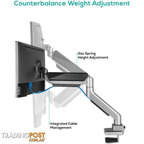 SGS01Y HEAVY-DUTY GAS SPRING SINGLE MONITOR ARM ACTIVIVA - photo 3 of 7