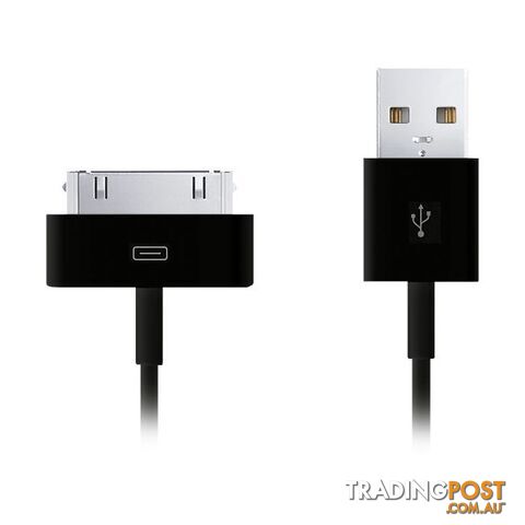 LC7375 USB-A TO GALAXY 30PIN BLACK 1M TAB NOTE CHARG SYNC