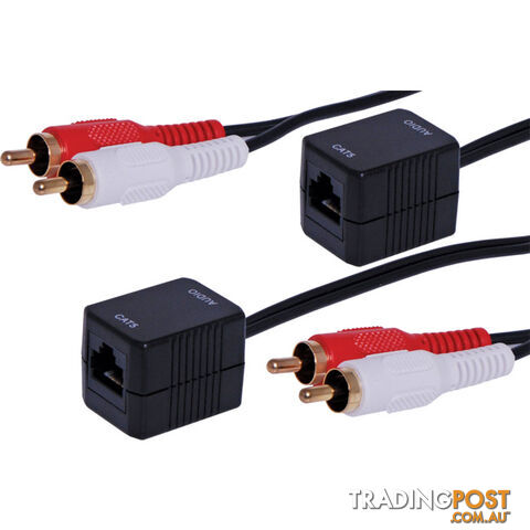 PRO1363A RCA STEREO AUDIO CAT5 EXTENDER BALUN