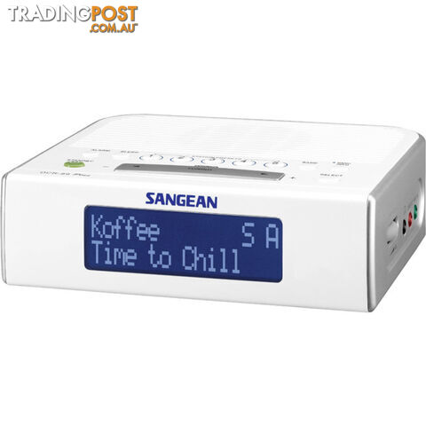 DCR89+ BASIC DAB+/ FM BEDSIDE CLOCK RADIO, WHITE - SANGEAN