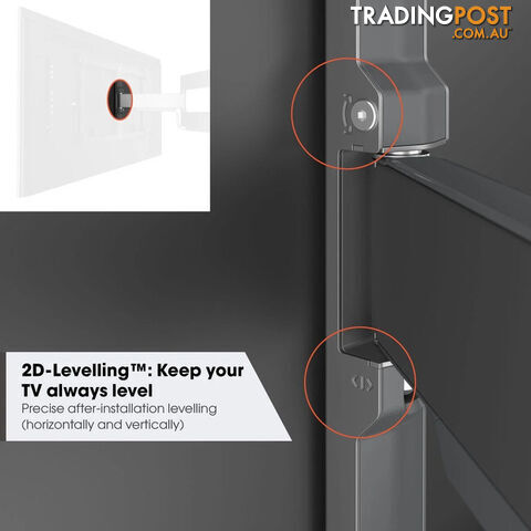 TVM5445 ELITE SERIES FULL MOTION+ 32"-65" WALL MOUNT GREY - PIVOT UP TO 180° - MAX VESA 400X400 - photo 3 of 9