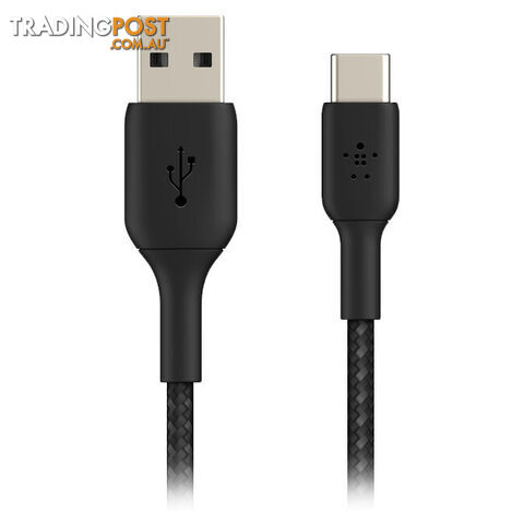 LC7875 BRAIDED USB-C TO USB-A LEAD 1M BOOSTCHARGE