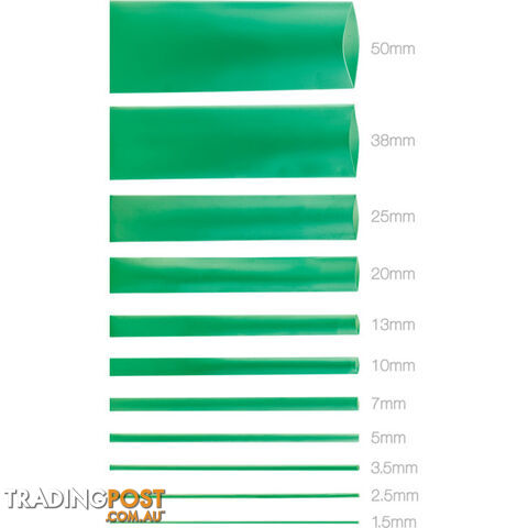 HS2.5GRN 2.5MMX1.2M HEAT SHRINK - GREEN HSGN135