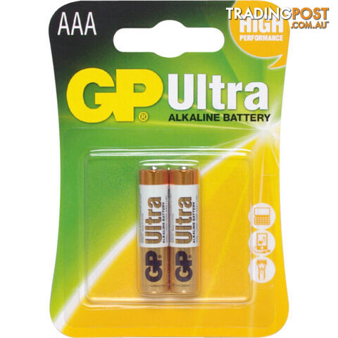 GP24AUC2 GP 1.5V ULTRA ALKALINE AAA BATTERY CARD OF 2