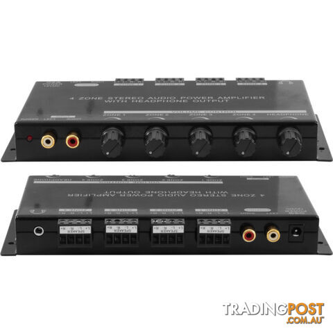 PRO1300 4 ZONE STEREO POWER AMPLIFIER AUDIO WITH HEADPHONE OUT