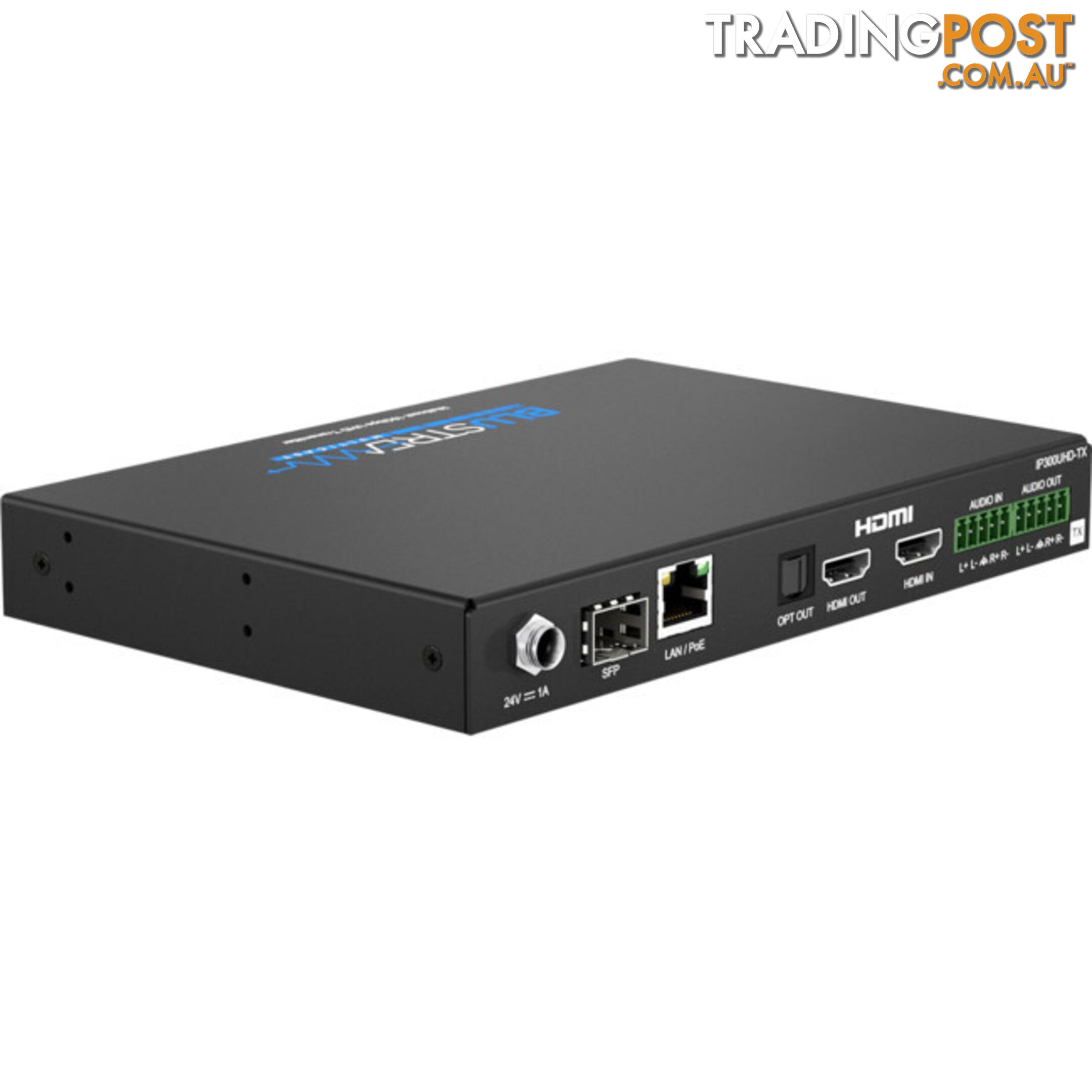 IP300UHDTX IP MULTICAST UHD 18GBPS VIDEO TRANSMITTER OVER 1GB IR, RS-232 & USB / KVM, POE- HDCP2.2