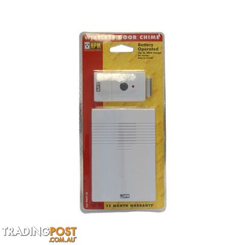 D641/B 30M BATTERY DOOR CHIME WIRELESS BELL PRESS - HPM - photo 2 of 2