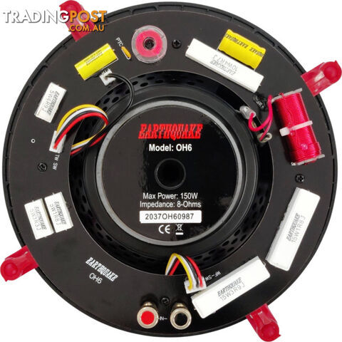 OH6 6.5" EDGELESS CEILING SPEAKERS PR ONE HANDER EZ MOUNT SHALLOW - photo 2 of 4