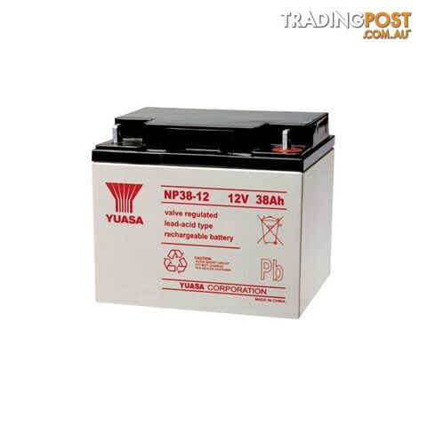 NP38-12 12V 38AMP YUASA SLA BATTERY SEALED LEAD ACID - NP SERIES - photo 2 of 2