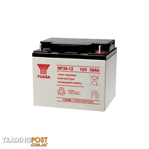 NP38-12 12V 38AMP YUASA SLA BATTERY SEALED LEAD ACID - NP SERIES - photo 1 of 2