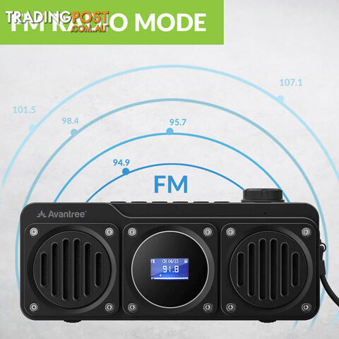 BOOMBYTE PORTABLE FM RADIO BT SPEAKER DUAL DRIVER 14W MICRO SD - photo 4 of 7