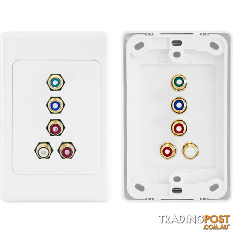 PRO1117 COMPONENT VIDEO + STEREO AUDIO WALL PLATE