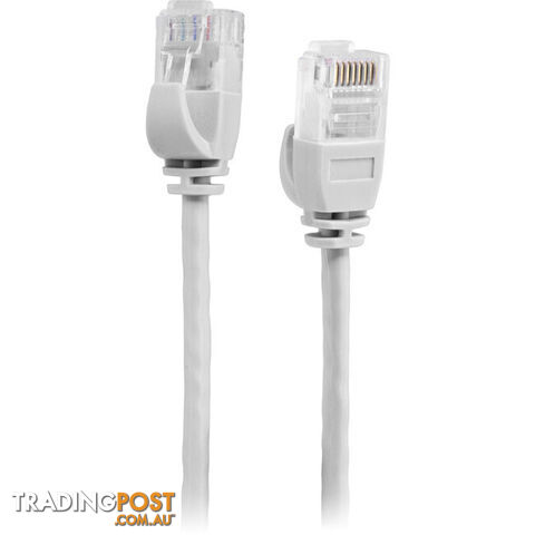 LC6SL0100WH 1M SLIM CAT6 PATCH LEAD WHITE ULTRA THIN