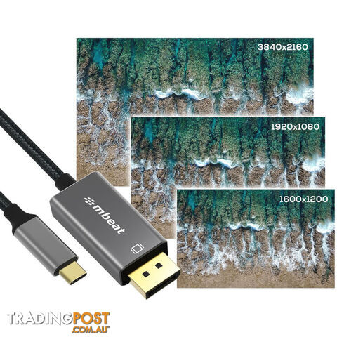 LC7970 1.8M 4K USB-C TO DISPLAY PORT TOUGHLINK - photo 4 of 7