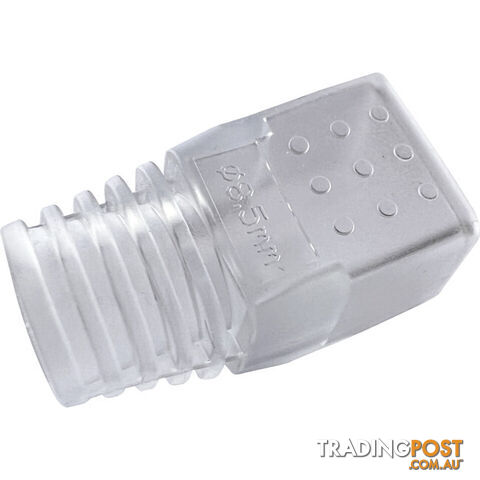 PK4092 CLEAR 8.5MM PVC RUBBER BOOT FOR SHIELDED SNAP PLUG SUITS EXTERNAL GROUND PACK OF 100 - photo 4 of 4