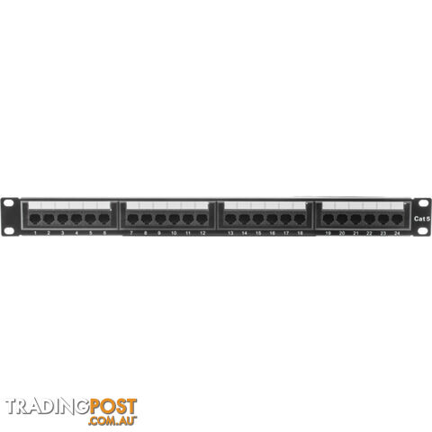 PP24 24 PORT CAT5E PATCH PANEL TE TECH