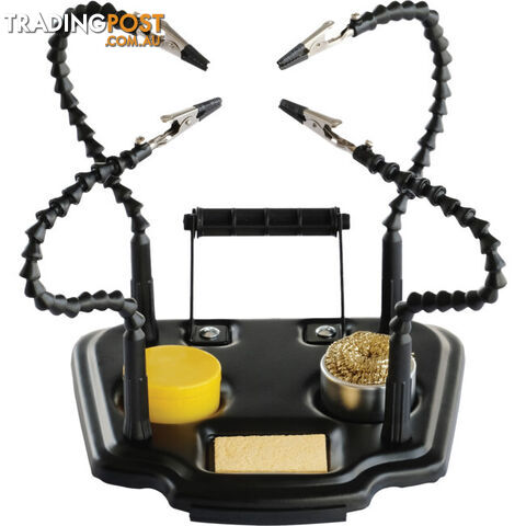 ZD11M1 SOLDERING HELPING HANDS STAND W/ SPONGE CLEANING BALL ROSIN FLEXIBLE METAL ARM