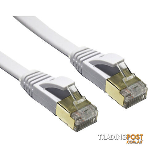 LC7470 FLAT 20M WHITE CAT7 PATCH LEAD 10GBE EDIMAX
