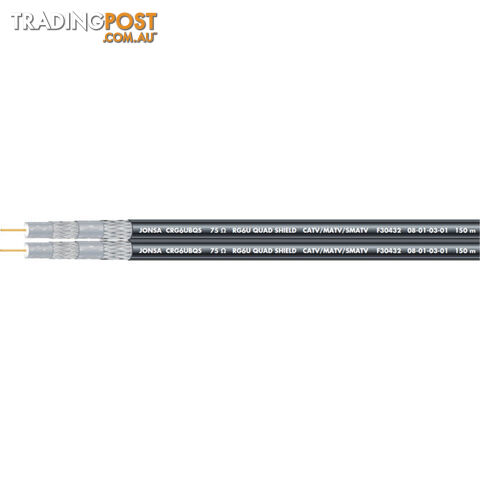 CRG6UBQS RG6Q SIAMESE COAX CABLE - 1M FOXTEL APPROVED (150M)