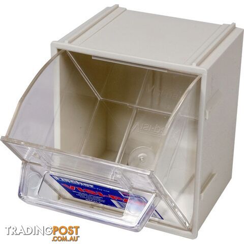 1H040 SMALL VISI PAK STORAGE DRAWER WITH CLIPS - FISCHER PLASTIC
