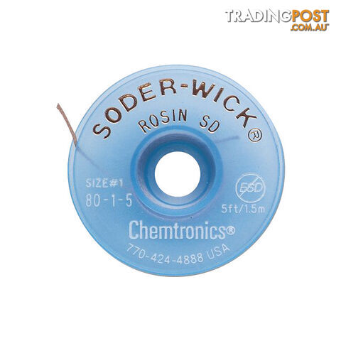 80-1-5 0.9MM X 1.5M SODER WICK WHITE DESOLDERING BRAID #1