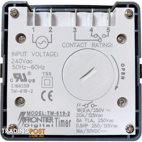 S0051 8 PROGRAM DIGITAL TIMER MODULE 240V TM-619-2 - photo 3 of 3