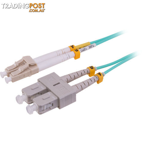FP7757 15M FIBRE PATCH LEAD LC-SC OD 2.0MM DUPLEX 50/125 ( OM3 )