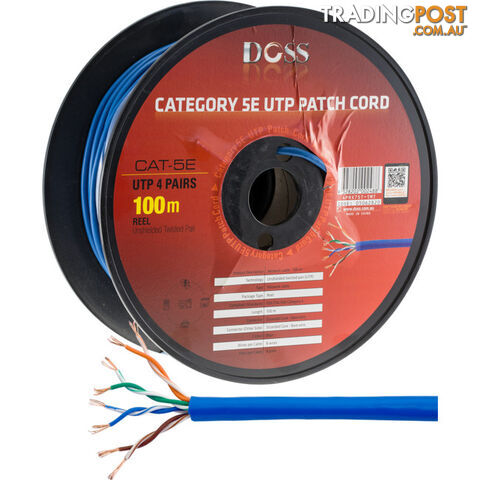 C5RSTBLU CAT5E STRANDED CABLE BLUE 100M ROLL CODE