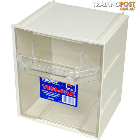 1H042 LARGE VISI PAK STORAGE DRAWER WITH CLIPS - FISCHER PLASTIC