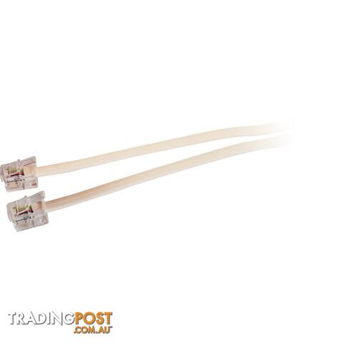 LC0092/IVY 5M MODULAR PLUG LEAD - IVORY RJ14 (RJ12) 6P4C TEL5053 - photo 2 of 2