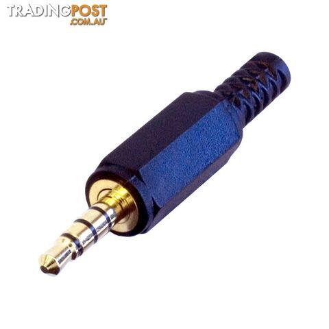 PD1255 3.5MM 4 CONTACT PHONO PLUG BLACK PLASTIC PP0138