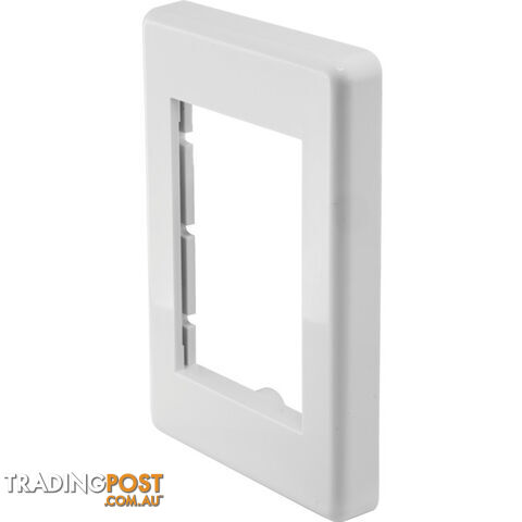 MW13FR MODULAR WALL PLATE FRAME CLIPSAL STYLE FITS 3 MODULES - photo 3 of 4