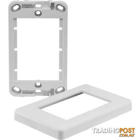 MW13FR MODULAR WALL PLATE FRAME CLIPSAL STYLE FITS 3 MODULES - photo 2 of 4