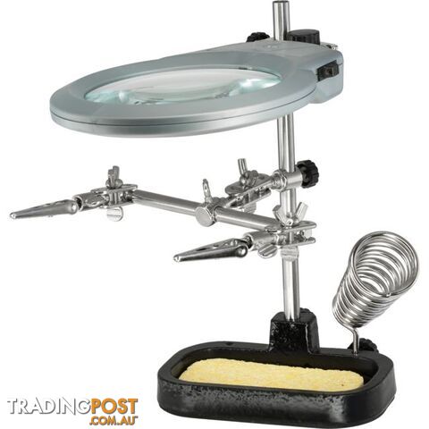 ZD10MB HELPING HAND SOLDERING STAND WITH MAGNIFIER & LED LIGHT