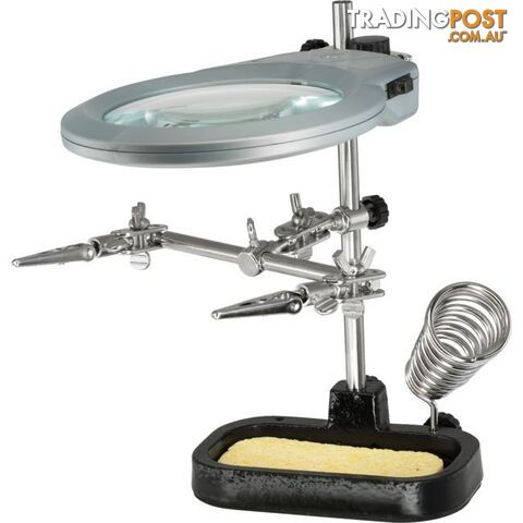 ZD10MB HELPING HAND SOLDERING STAND WITH MAGNIFIER & LED LIGHT