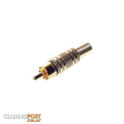 PD2957 RCA PLUG GOLD BLACK SPRING PROTECTION