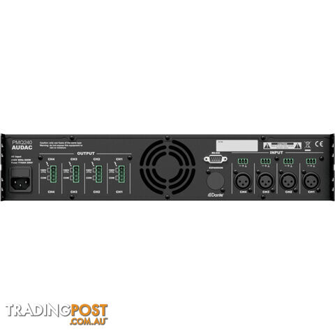 PMQ240 4 CH 100V POWER AMP - 4X 240W WAVE DYNAMICS DSP -2RU - RS232 - photo 2 of 2