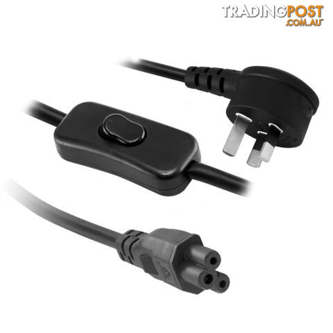 CLPC52RS CLOVER LEAF POWER LEAD - 2M RIGHT ANGLE W/ INLINE SWITCH