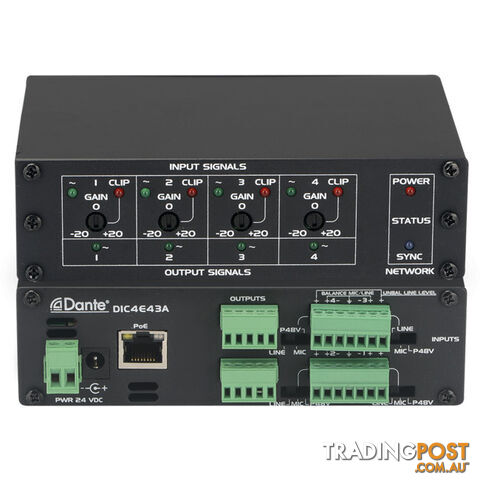 DIC4E43A 4CH DANTE ANALOGUE CONVERTER - photo 3 of 3