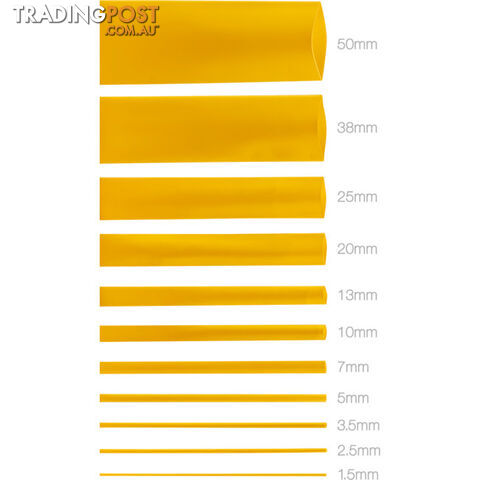 HS5.0YEL 5.0MMX1.2M HEAT SHRINK -YELLOW HSYW135 - photo 1 of 1