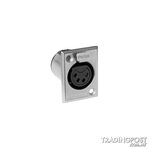 PD5381 4 PIN PANEL XLR SOCKET METAL RECTANGULAR