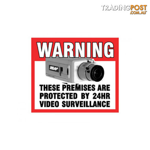 100-354 CCTV WARNING STICKER [REAR] REAR ADHESIVE NESS