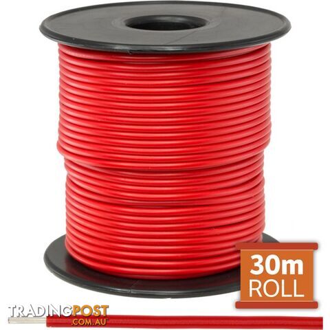 7-.25R-30M 30M RED HOOKUP WIRE/ CABLE SOLD AS A ROLL OF 30M