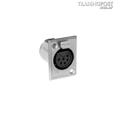 PD5385 6 PIN PANEL XLR SOCKET METAL RECTANGULAR