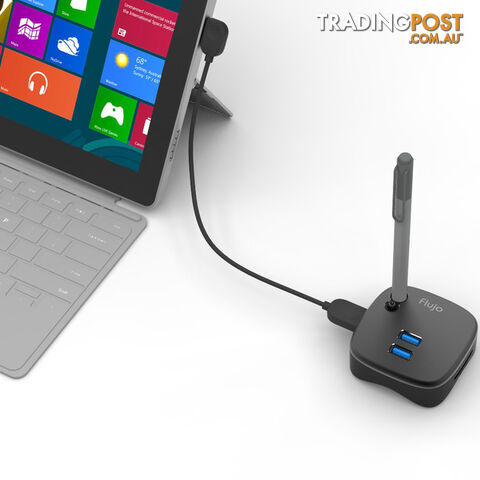 AH8BLK USB 3.0 HUB WITH CARD READER GIGA LAN BLACK SURFACE PRO - photo 3 of 3