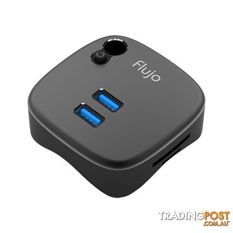 AH8BLK USB 3.0 HUB WITH CARD READER GIGA LAN BLACK SURFACE PRO