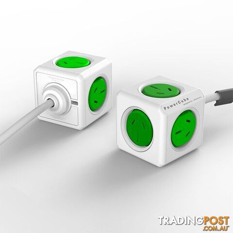 PCEGN 5 WAY SURGE PROTECTOR GREEN POWERCUBE EXTENDED