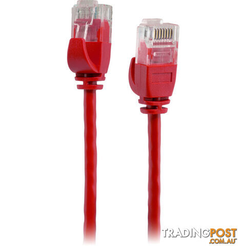 LC6SL0200RD 2M SLIM CAT6 PATCH LEAD RED ULTRA THIN