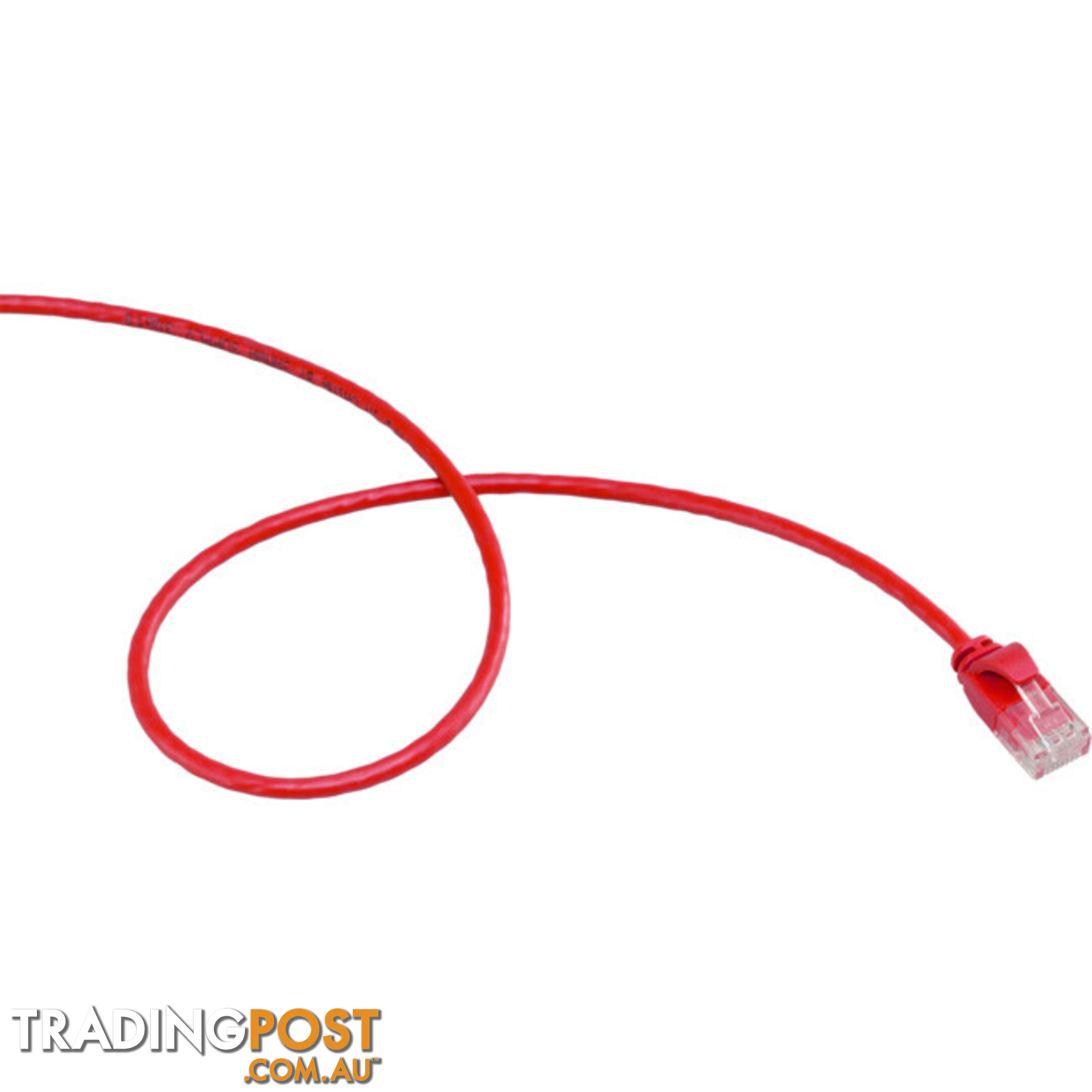 LC6SL0200RD 2M SLIM CAT6 PATCH LEAD RED ULTRA THIN